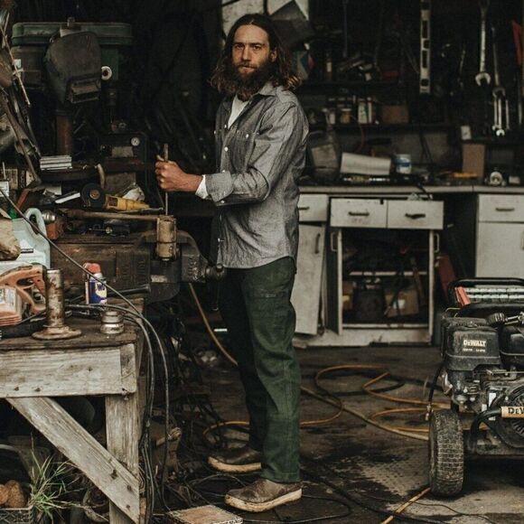 Taylor Stitch The Camp Pant Dark Olive Tuff Duck 28W Green Hemp Canvas NWT - Picture 4 of 9